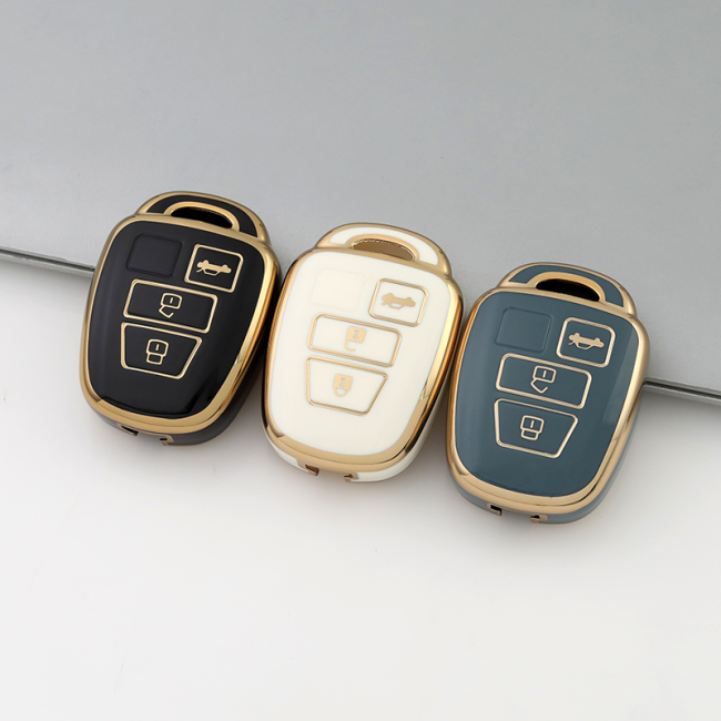 Gold TPU Car Key Cover For  TOYOTA  Key Protect Case