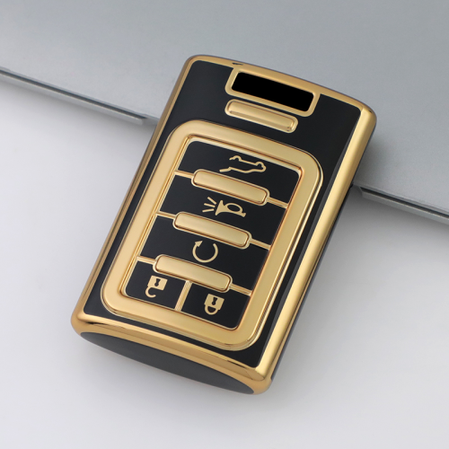 Gold TPU Car Key Cover For  Cadillac  Key Protect Case