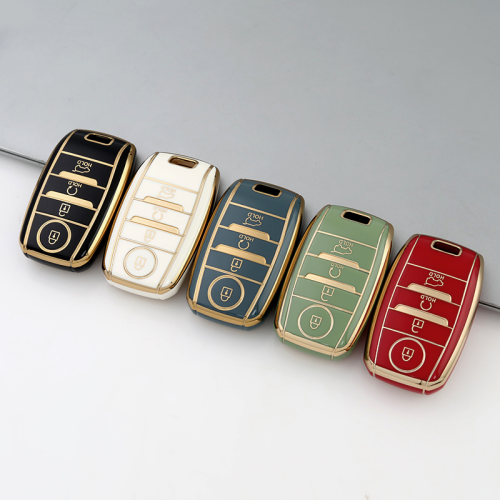 Gold TPU Car Key Cover For  Kia  Key Protect Case