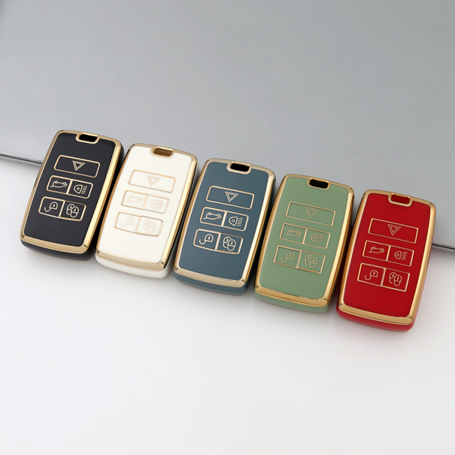 Gold TPU Car Key Cover For Landrover  Key Protect Case