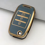 Gold TPU Car Key Cover For  Kia  Key Protect Case