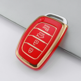 Gold TPU Car Key Cover For  HYUNDAI  Key Protect Case
