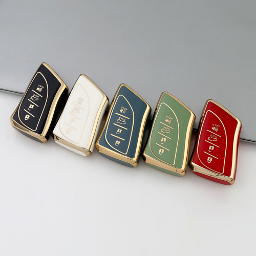 Gold TPU Car Key Cover For Lexus  Key Protect Case