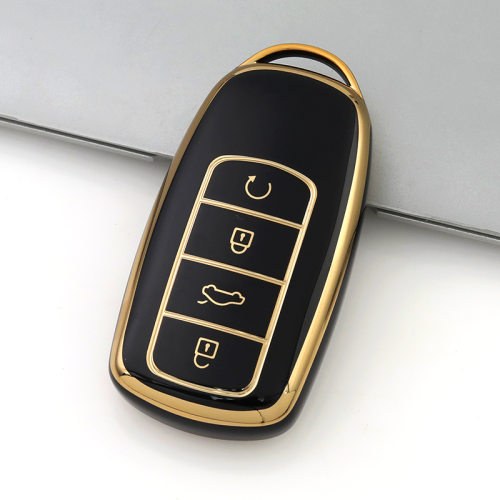 Gold TPU Car Key Cover For Chery  Key Protect Case