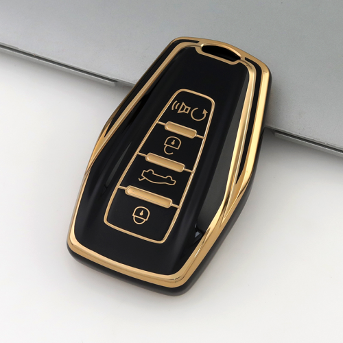Gold TPU Car Key Cover For Geely  Key Protect Case
