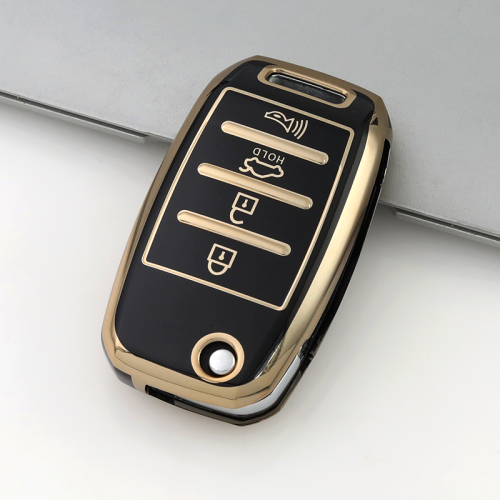 Gold TPU Car Key Cover For  Kia  Key Protect Case