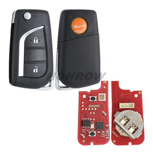 XHORSE XKTO21EN For Toyota Style 2 button Wire Universal Remote Key