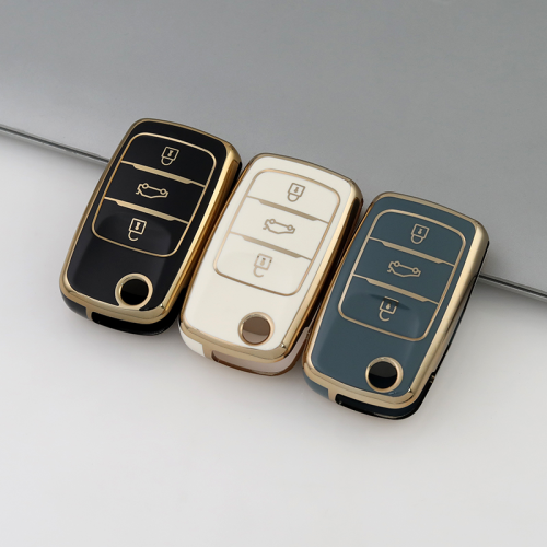 Gold TPU Car Key Cover For  Changan  Key Protect Case