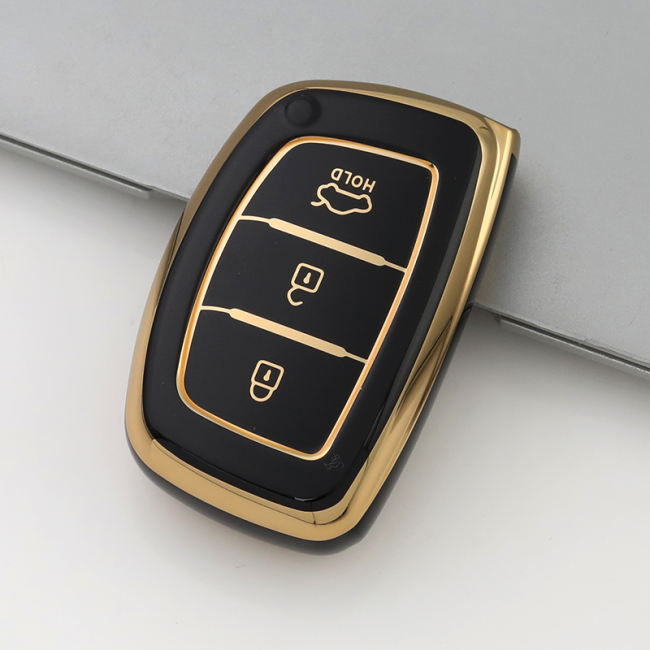 Gold TPU Car Key Cover For  HYUNDAI  Key Protect Case