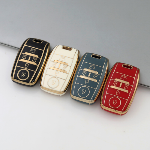 Gold TPU Car Key Cover For  Kia  Key Protect Case