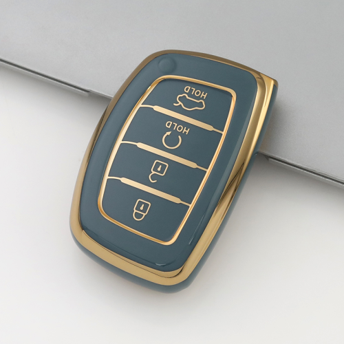 Gold TPU Car Key Cover For  HYUNDAI  Key Protect Case