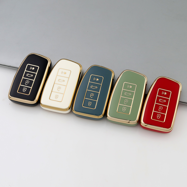 Gold TPU Car Key Cover For Lexus  Key Protect Case
