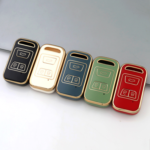 Gold TPU Car Key Cover For Chery  Key Protect Case