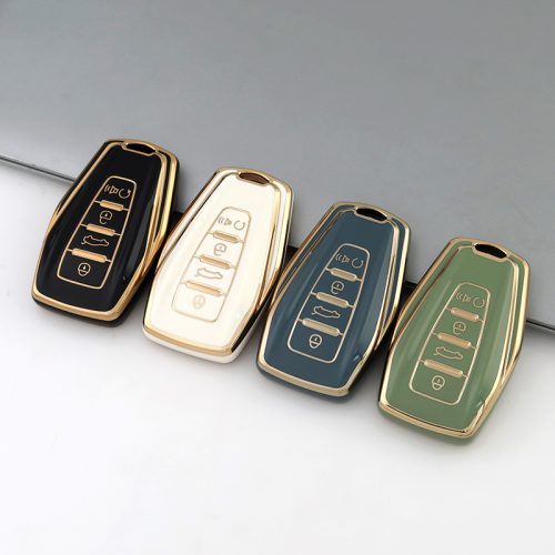 Gold TPU Car Key Cover For Geely  Key Protect Case