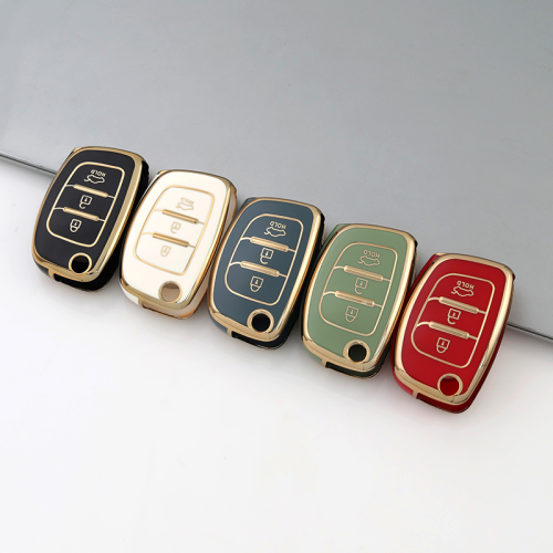 Gold TPU Car Key Cover For  HYUNDAI  Key Protect Case