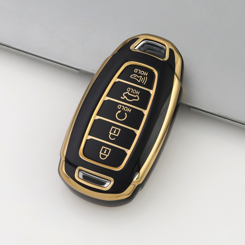 Gold TPU Car Key Cover For  HYUNDAI  Key Protect Case