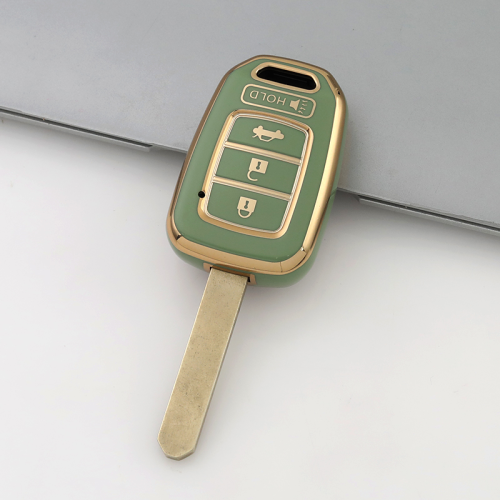 Gold TPU Car Key Cover For  Honda  Key Protect Case