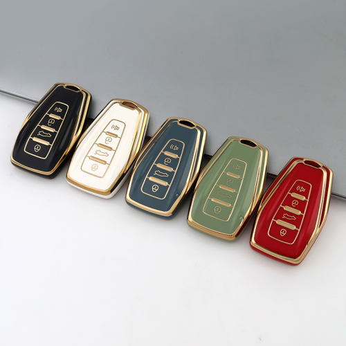 Gold TPU Car Key Cover For Geely  Key Protect Case