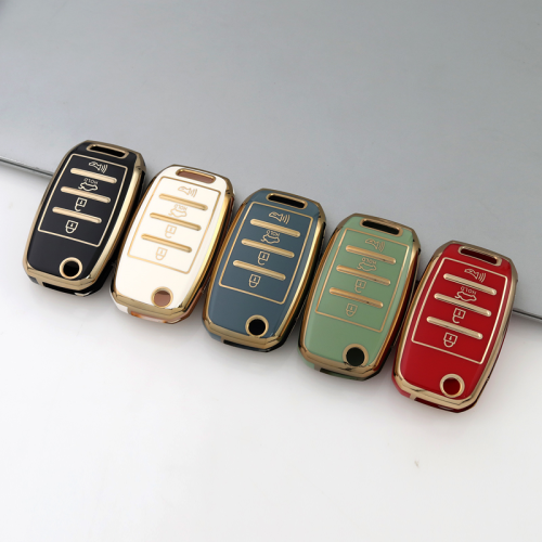 Gold TPU Car Key Cover For  Kia  Key Protect Case