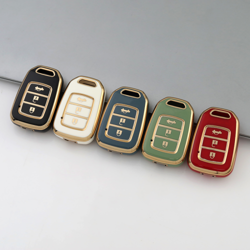 Gold TPU Car Key Cover For  Honda  Key Protect Case
