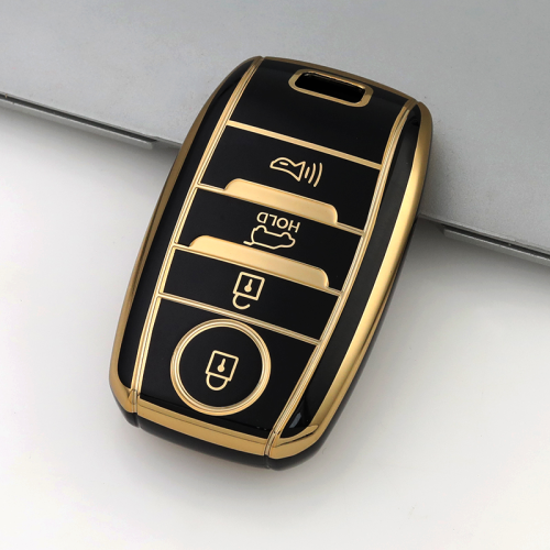 Gold TPU Car Key Cover For  Kia  Key Protect Case