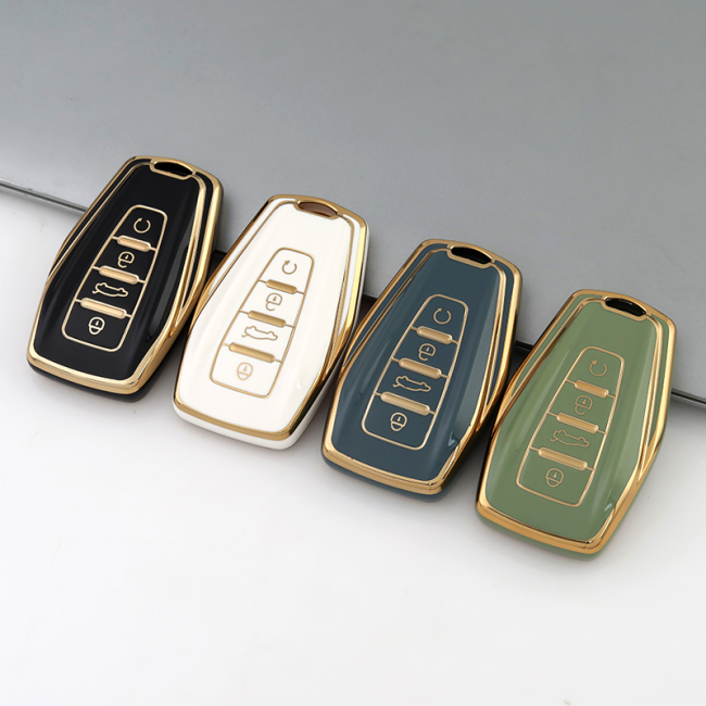 Gold TPU Car Key Cover For Geely  Key Protect Case