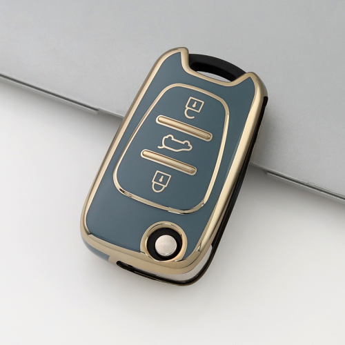 Gold TPU Car Key Cover For  HYUNDAI  Key Protect Case