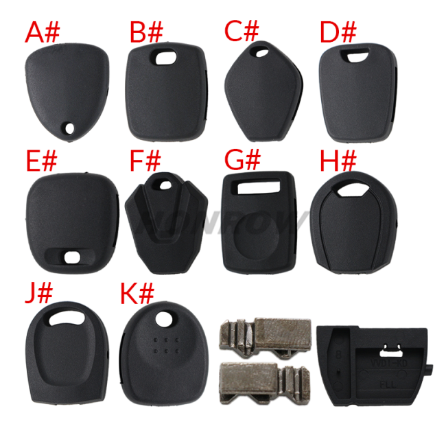 Universal transponder key shell kit, can put all KEYDIY blade