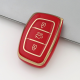 Gold TPU Car Key Cover For  HYUNDAI  Key Protect Case