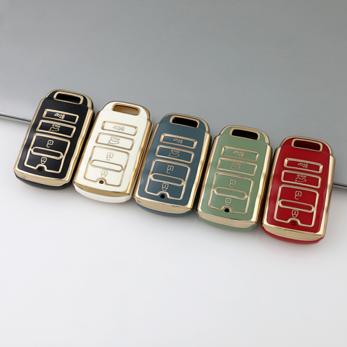 Gold TPU Car Key Cover For  Kia  Key Protect Case