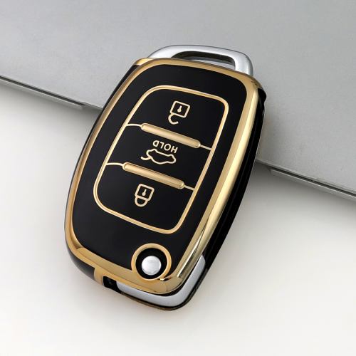 Gold TPU Car Key Cover For  HYUNDAI  Key Protect Case