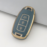 Gold TPU Car Key Cover For  HYUNDAI  Key Protect Case