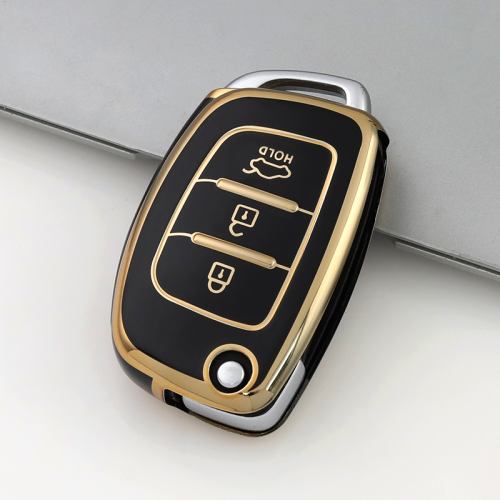 Gold TPU Car Key Cover For  HYUNDAI  Key Protect Case
