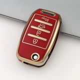 Gold TPU Car Key Cover For  Kia  Key Protect Case