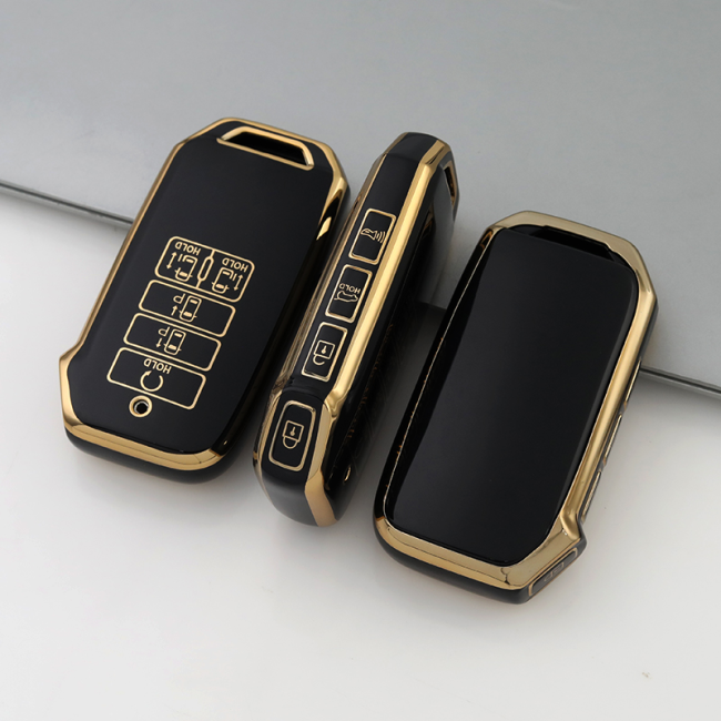 Gold TPU Car Key Cover For  Kia  Key Protect Case