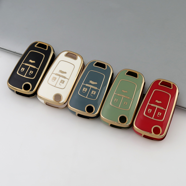 Gold TPU Car Key Cover For  Chevrolet  Key Protect Case