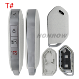 For new 2023-2025 Kia Telluride Sorento K5 Carnival 3/4/5/6/7/8 buttons remote key shell white color