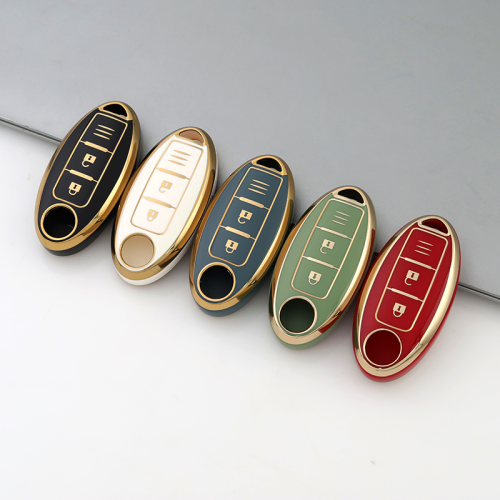 Gold TPU Car Key Cover For  Nissan  Key Protect Case