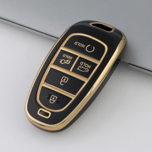 Gold TPU Car Key Cover For  HYUNDAI  Key Protect Case