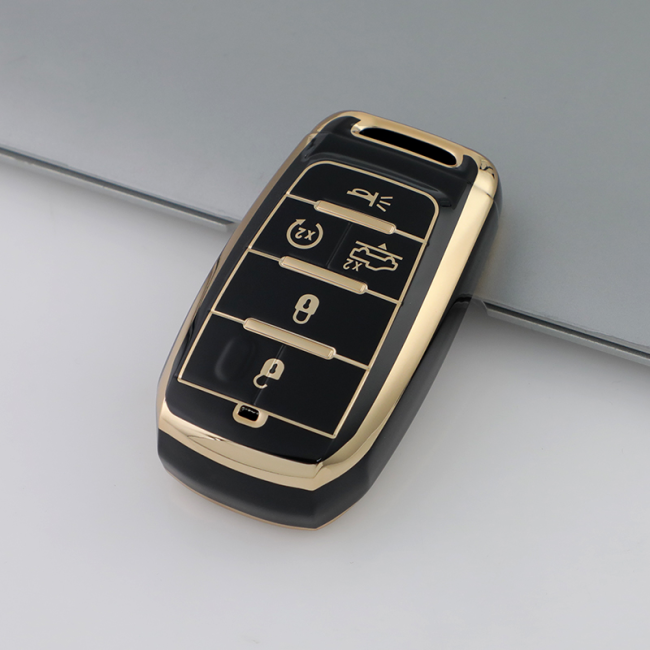 Gold TPU Car Key Cover For  JEEP  Key Protect Case