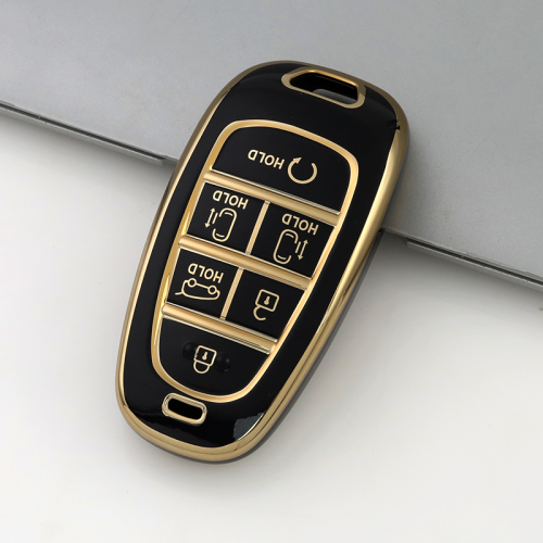 Gold TPU Car Key Cover For  HYUNDAI  Key Protect Case