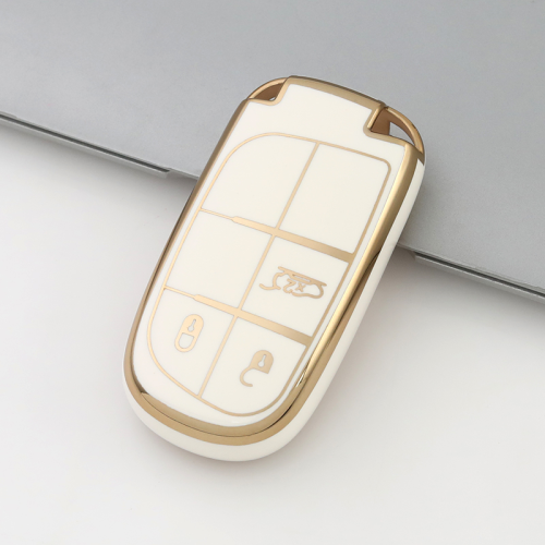 Gold TPU Car Key Cover For  JEEP  Key Protect Case