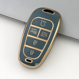 Gold TPU Car Key Cover For  HYUNDAI  Key Protect Case