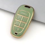 Gold TPU Car Key Cover For  HYUNDAI  Key Protect Case