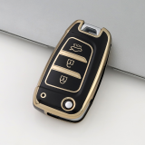 Gold TPU Car Key Cover For  HYUNDAI  Key Protect Case