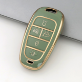 Gold TPU Car Key Cover For  HYUNDAI  Key Protect Case