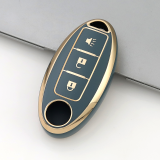 Gold TPU Car Key Cover For  Nissan  Key Protect Case
