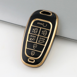 Gold TPU Car Key Cover For  HYUNDAI  Key Protect Case