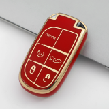 Gold TPU Car Key Cover For  JEEP  Key Protect Case