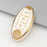 Gold TPU Car Key Cover For  Nissan  Key Protect Case